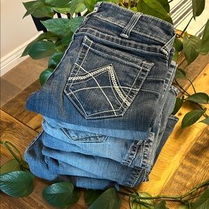 Ariat R.E.A.L. Mid Rise Stretch Whipstitch Boot Cut Jeans